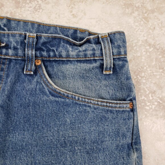 Vintage 90s Levis 558 Orange Tab Blue Jeans Mens size 34 X 34. Light medium wash - Picture 9 of 13